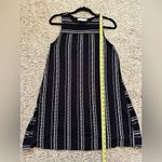 Loft Ann Taylor Women’s Dress Morse Code Line Dot Aline Black White Sz Small Photo 4