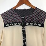 Nanette Lepore Beaded Silk Blouse HAS STAIN Small Photo 2