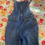 Vanilla Star Jeans Vanilla Star Blue Denim Overalls Classic Straight Leg Photo 0