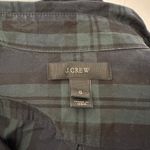 J.Crew  Blue Black Flannel Plaid Beaded Quarter Button Down Shirt 0 / XS Photo 5