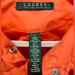Ralph Lauren Lauren  Quilted Jacket Size L Orange Crest Sleeve Snap Front Photo 6