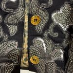 Omser Black Ombre Embroidered Short Puff Sleeve Jacket Sz S NWT Photo 4