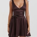 House Of CB New NWT SHIEMA Rich Brown Mini Dress SIZE M Photo 0