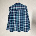 Toad&Co Organic Cotton Indigo Ridge Roll Up Longsleeve Shirt Pullover Plaid L Blue Size L Photo 4