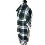 Heritage Tartan Merino Wool Scarf Green Blue Bronte by Moon British Photo 2