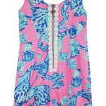 Lilly Pulitzer Cathy Pink Pout Barefoot Princess Crochet Detail Shift Dress Photo 0
