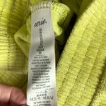 Aerie  XS Chartreuse Rib Velour 70s Flare Pants | Retro Boho Wide Leg Trousers Photo 9