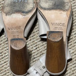 Vince Addie Taupe Leather Ankle Wrap Open Toe Bootie Heels Shoes Women's Size 6M Photo 6