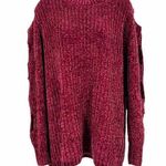 Nordstrom 2/$30 Jodifl Cut-Out Cold Shoulder Crewneck Long Sleeve Knit Chenille Sweater Photo 0