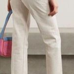 Reformation  Cynthia Belted High Rise Straight Jeans Ivory Cream Photo 1