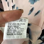 Chic Me  Sheer Pink Tie Dye Waterfall Sleeve Bohemian V Neck Button Down Blouse S Photo 6