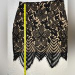 EXPRESS  Floral Lace Mini Skirt in Black/Tan Size 00 Photo 3