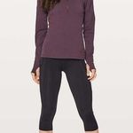 Lululemon  Toasty Tech 1/2 Zip black cherry sweat wicking tech fleece size 4 Photo 0