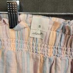 Vanilla Star Jeans Striped Ruffle Hem Women's Shorts Photo 3