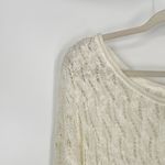 POL  Women's Ivory Textured Loose Knit High Low Hem Pullover Sweater‎ Size Medium Photo 3