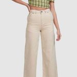 RVCA FRESH PRINCE HIGH WAIST PINSTRIPE DENIM CROPPED FLARE PANTS 29-30 - NWT! Photo 5