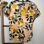 Rachel Zoe  Floral Linen Top‎ 1X Short Sleeve Relaxed Fit Casual Photo 4