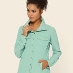 Duluth Trading Co Sol Survivor Shirt Snap Down Front Small Aqua color Green Photo 0