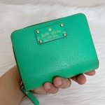 Kate Spade  Green Leather Zip Around Wallet Photo 0