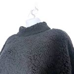 Nanette Lepore  Black Teddy Faux Shearling Cozy Pullover Sweater Size M Photo 3