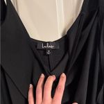 Lulus black full length dress with tied sleeve, medium Photo 7