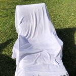 NEW Sarong swim coverup White with tassels 68x48” Size L Photo 0