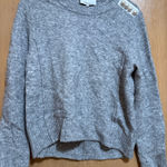 3.1 Phillip Lim  Heather Gray Sweater with Pearl Shoulder Detail Photo 0