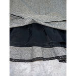 Vintage Wool Blend Gray Black Herringbone Midi Skirt Size 8 Photo 4