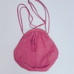 Vintage Valley Girl Pink Leather Clam Shell Crossbdy Bag A27 Photo 0