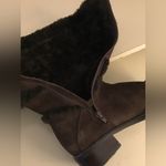L.L.Bean women brown suede shearling knee high boots US 9 Photo 2