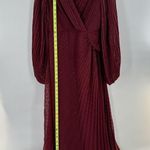 ASOS  Maxi Dress Size US 6 Red Chiffon Party Formal Metallic Pleated Wrap…​ Photo 10