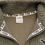 PINK - Victoria's Secret Victoria's Secret Pink women's XS Oversized green thick warm Sherpa pullover Photo 1