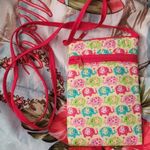 NWOT Thailand Thai Elephant Yellow Red Pink Blue Green Pouch Photo 1