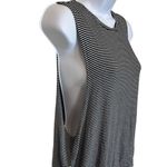 Honey Punch  Black White Stripe Sleeveless Top Shirt Medium Flowy Exaggerated Photo 2