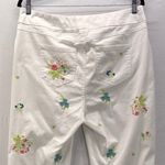 Lulu B Floral Embroidered Pants‎ White 14 Photo 4