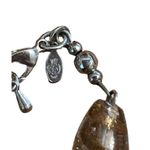 Premier Designs  necklace silver tone glass beads lamp work flowers adjustable 36 Photo 4