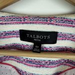 Talbots  Striped Tweed‎ Blazer Jacket Size 16P Preppy 3/4 Sleeve Career Colorful Photo 8