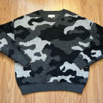 Lucky Brand Camo Wool Blend Crewneck Pullover Knit Sweater Women’s Size S Photo 0