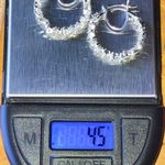 Natural White Topaz Sterling Silver Hoop Earrings Photo 6