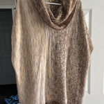 Democracy  Taupe and Brown Cowl Neck Poncho Photo 0