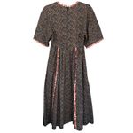 T6 Vintage PJ Walsh New York Floral Paisley Boho Prairie Midi Dress Women's Black Size undefined Photo 5