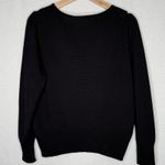 VTG Vivanti Black Sweater‎ Sequined Gold Bows Womens M/L READ for SIZE Glam 80s Photo 3