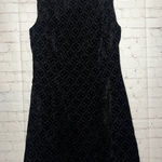 Max Studio Vintage 90s Black Velvet Burnout Damask Sleeveless Sheath Dress Sz 4 Photo 0