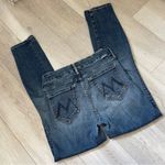 Mother The Looker Crop Denim Jeans On the Edge Medium Wash Blue (Size 24) Photo 7