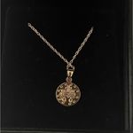 10k Gold Virgin Mary Cross Pendant Necklace 18” real Yellow Gold Religious Charm Photo 3