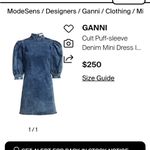 Ganni 
Cult Puff-sleeve
Denim Mini Dress 
$250 revolve winter party spring Photo 1