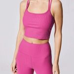 Carbon 38  Magenta Pink Ribbed Sparkly Workout Set Size: XS Photo 1