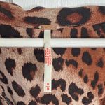 Free People My Love Lace Trim Button-up Crop Top In Leopard Combo W1903 Sz M Photo 6