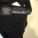 VTG Anne Klein II Black Knit Sweater Top Mock Neck Lattice Cutout Small Petite Photo 3