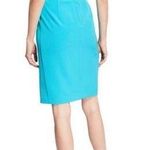 Black Halo Nora Teal Cyan Blue V Neck Sleeveless Sheath Faux Wrap Dress 4 Photo 1